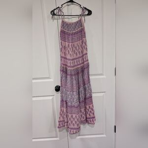 Bohemian Purple and Pink Maxi Dress